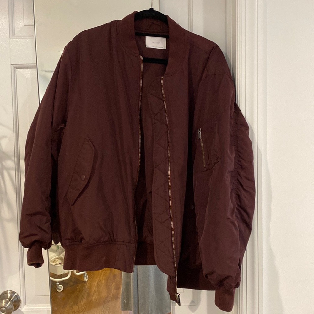 Oak and fort oversized bomber jacket